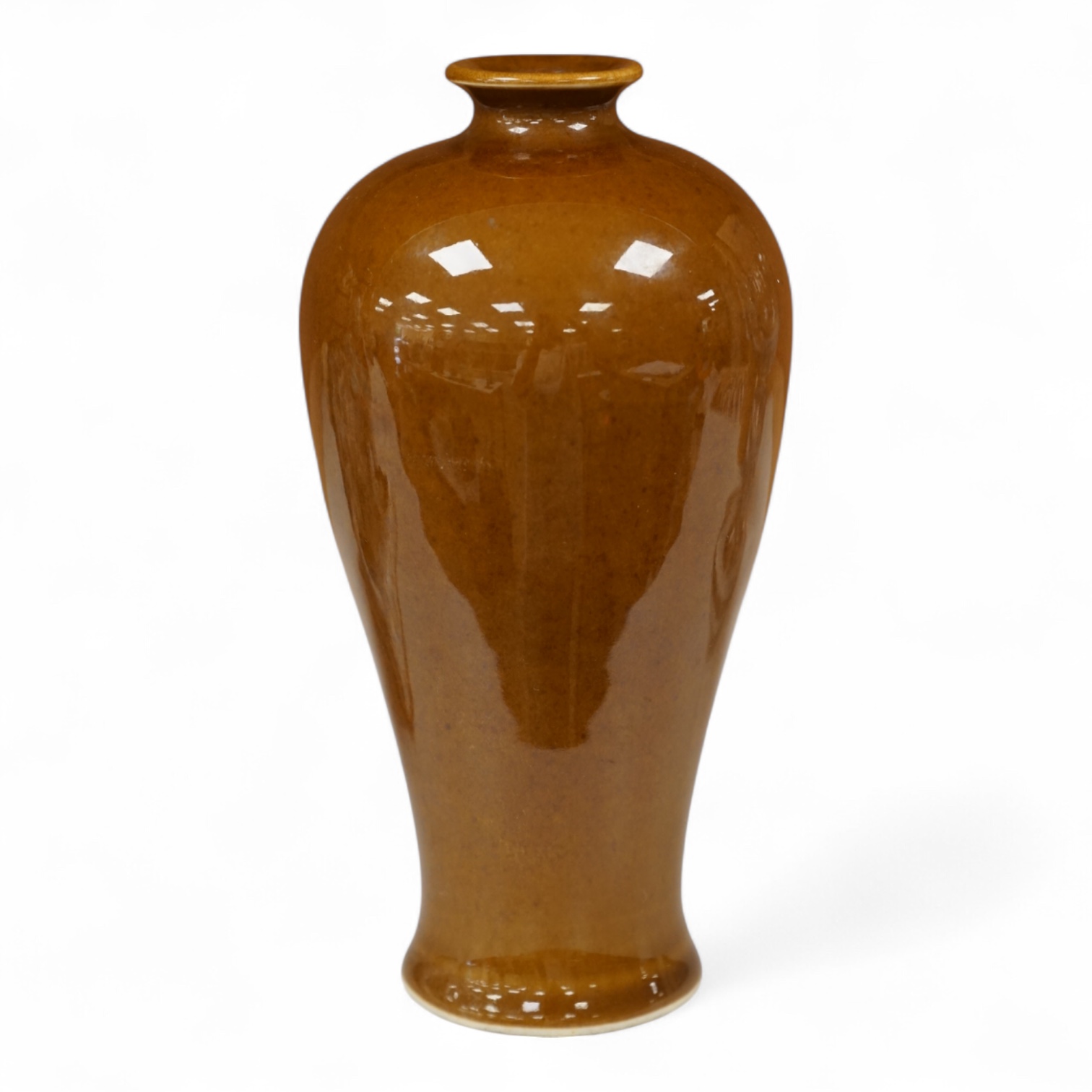 A Chinese Cafe-Au-Lait glazed meiping, 17cm high